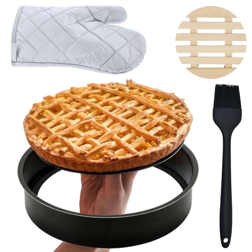 Forma Fundo Removível 2,9L + Luva + Pincel + Descanso Panela