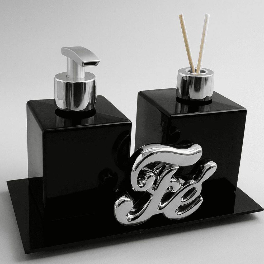 Kit Banheiro Aromatizador De Ambiente Porta Sabonete Líquido