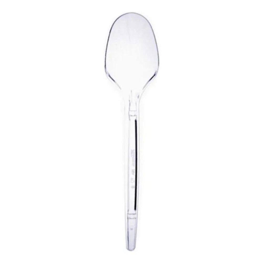 Colher De Plastico Descartável Para Refeição Resistente 50Un
