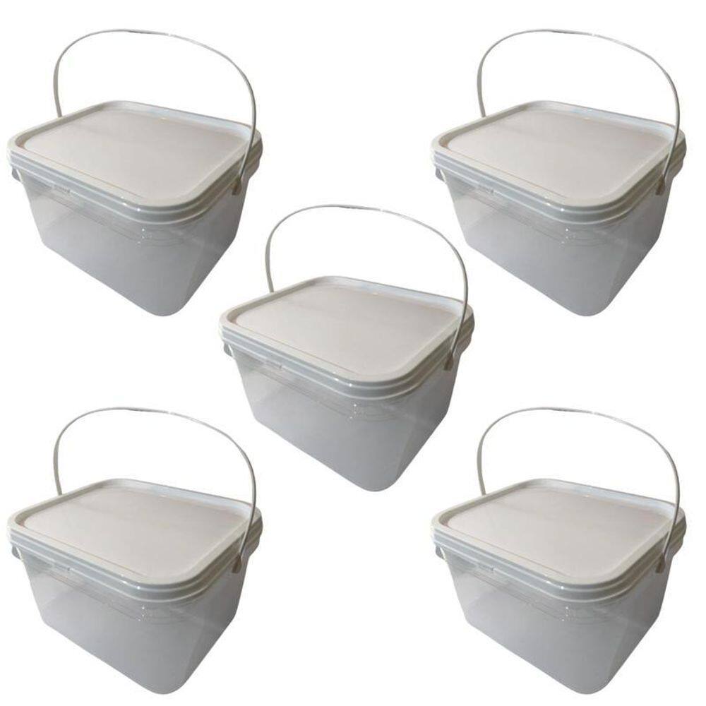 Balde Para Máquinas Agrícolas 2.4L Transparente-Kit 5 Pçs