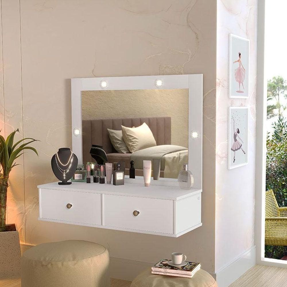 Penteadeira Suspensa Isis Ambiente Branco - Luapa Móveis