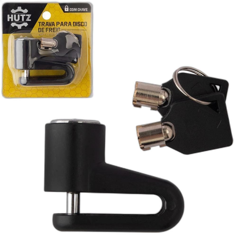 Trava Para Disco De Freio De Moto Com 2 Chaves Hutz