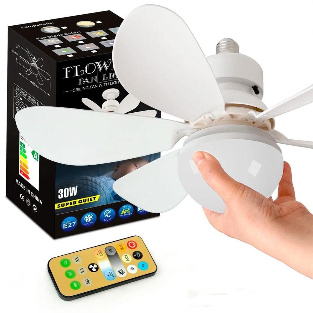 Ventilador De Teto 6 Pás Silencioso Bivolt Controle Remoto