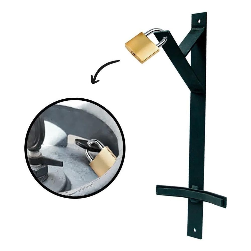 Suporte Botijão De Gás Antifurto Parede