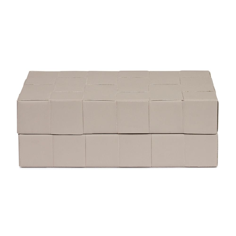 Caixa Decorativa em MDF com Revestimento em PU Cinza 30,5cm 20775 Mart