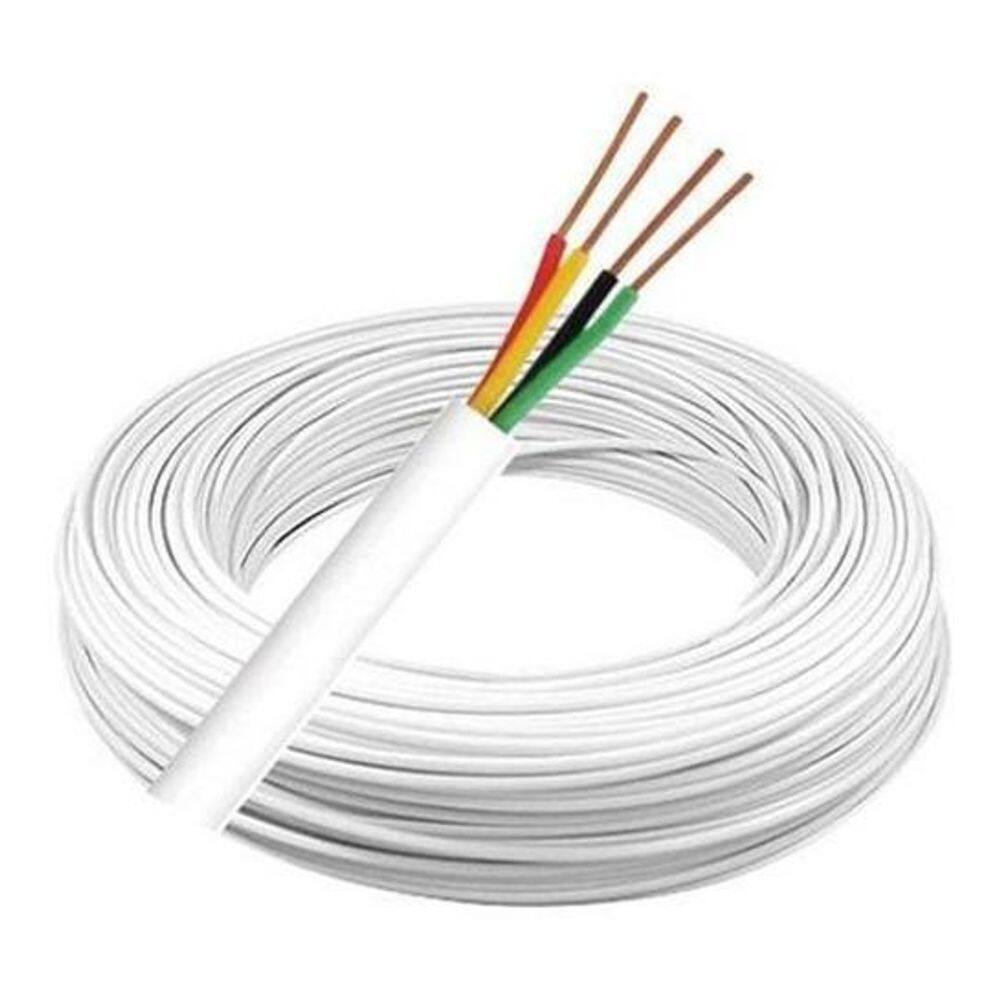 100M Cabo Alarme Interfone 4 Vias Multicores 2 Pares 0,40Mm