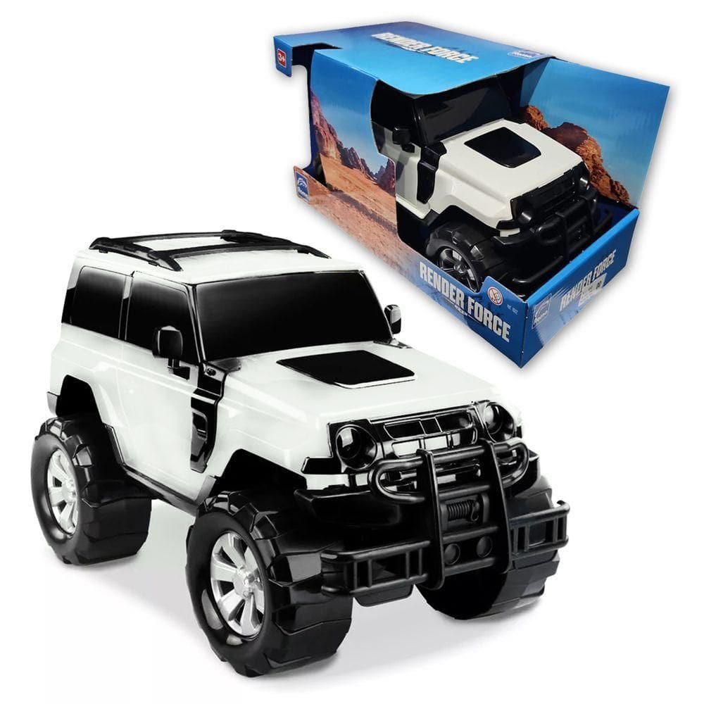 Carrinho Jeep 4x4 Caminhonete Render Force Jipe Cores Branco