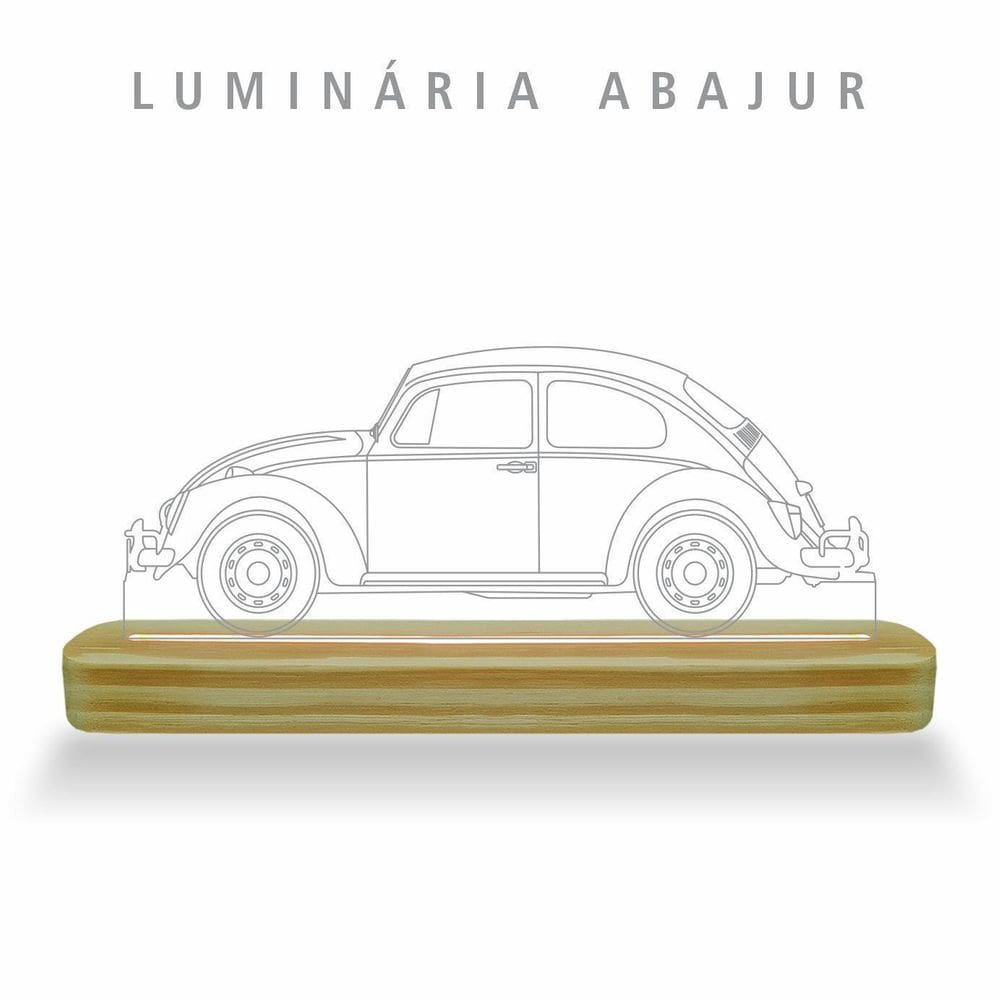 Luminária De Mesa Abajur Rgb Colorida - Fusca