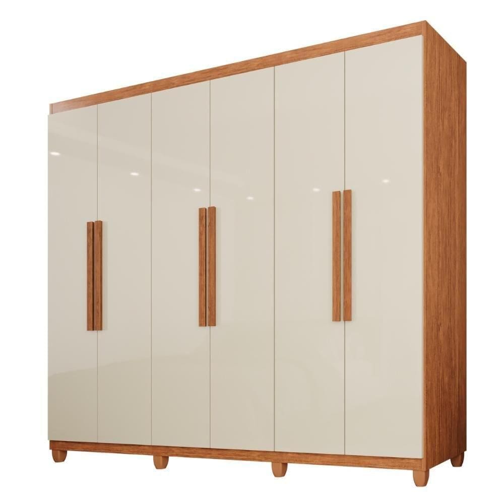 Guarda-roupa Casal 100% Mdf 6 Portas E 4 Gavetas Espanha