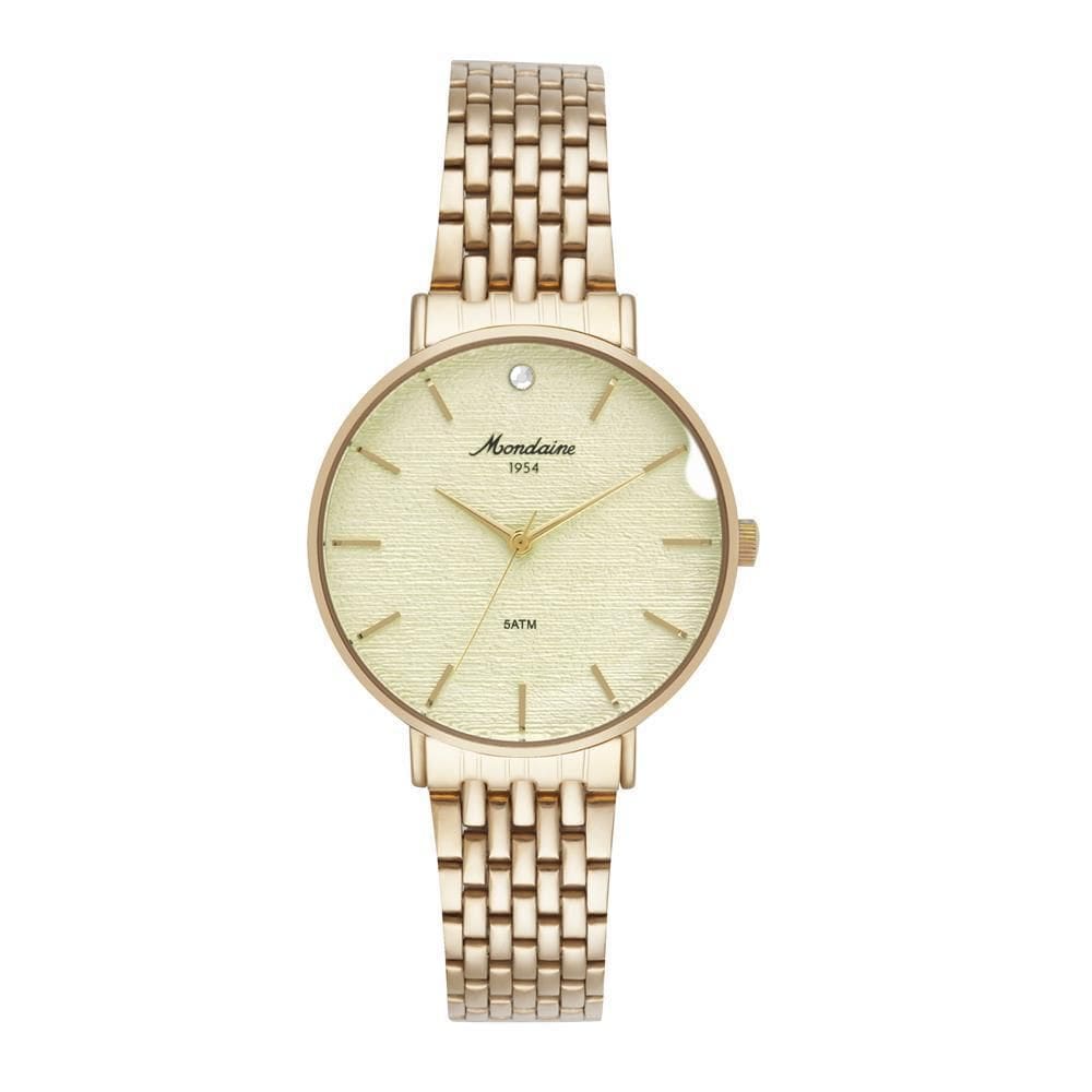 Relogio Mondaine Feminino Ref: 32923Lpmvde1 Fashion Dourado