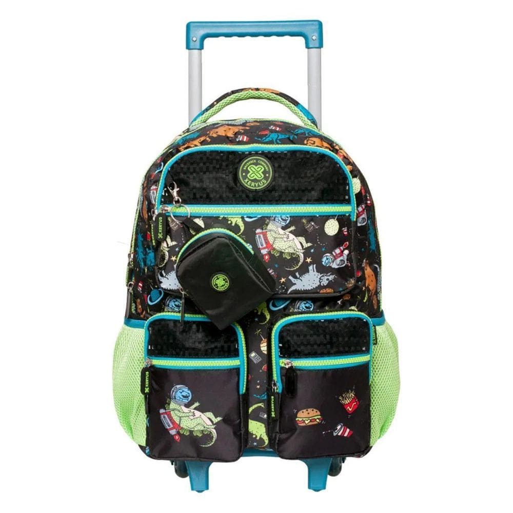 Mochila De Rodinhas Petit Dino Juvenil Escolar Xeryus