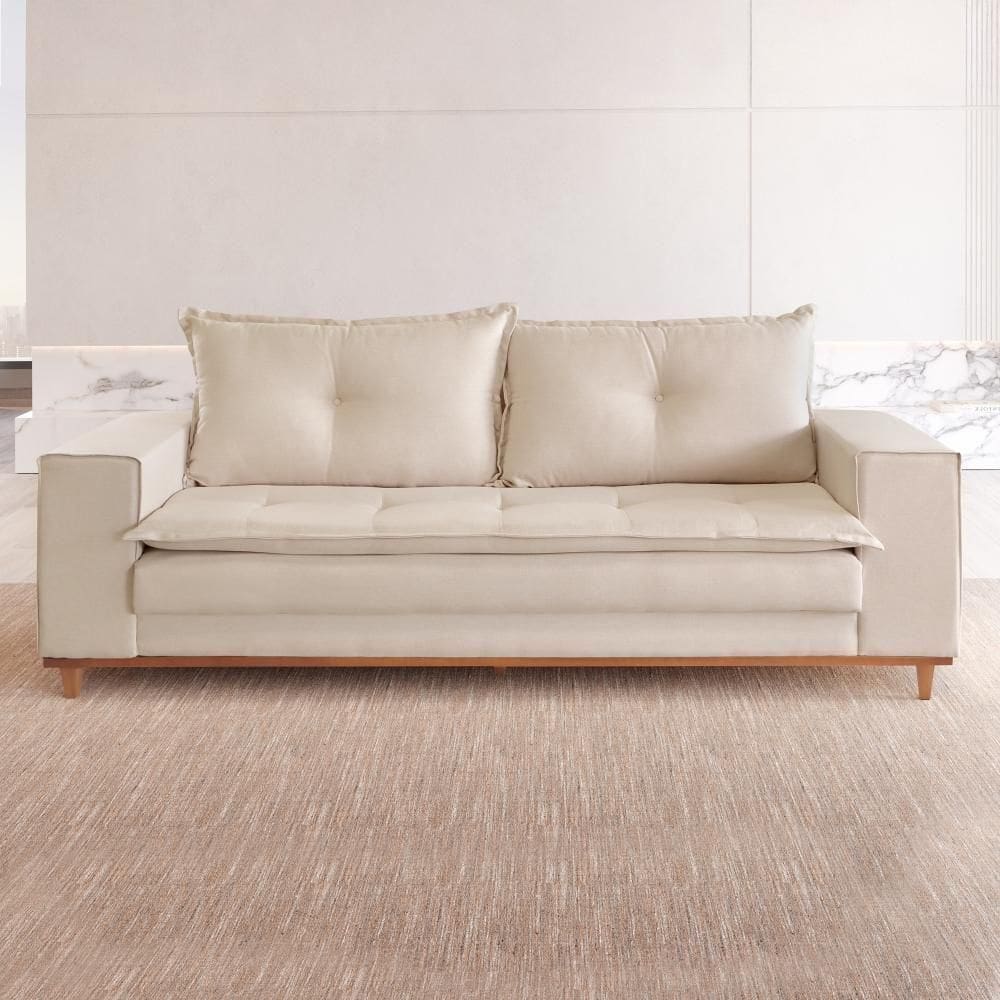 Sofá Na Caixa Bellagio 2 Lugares 2,00m Bege