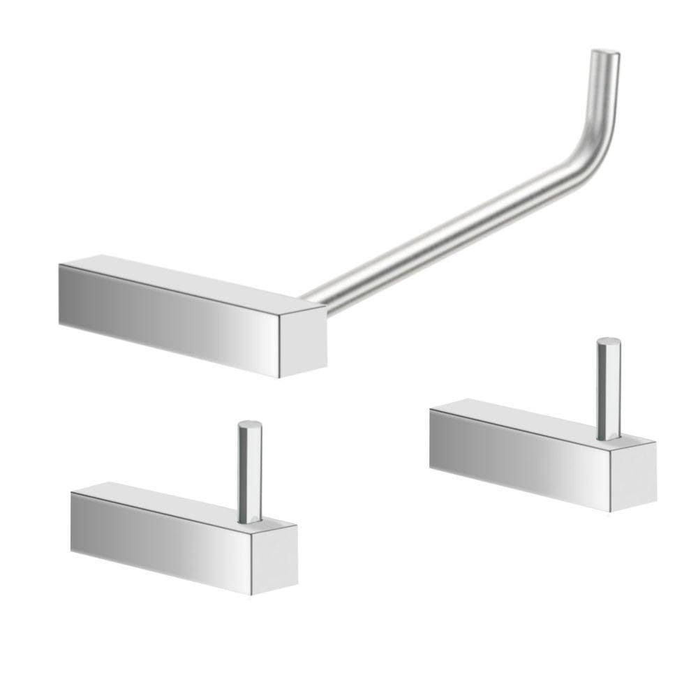 Kit Acessórios Para Banheiro Alto Brilho 3 Peças Grego Metal 2020tr