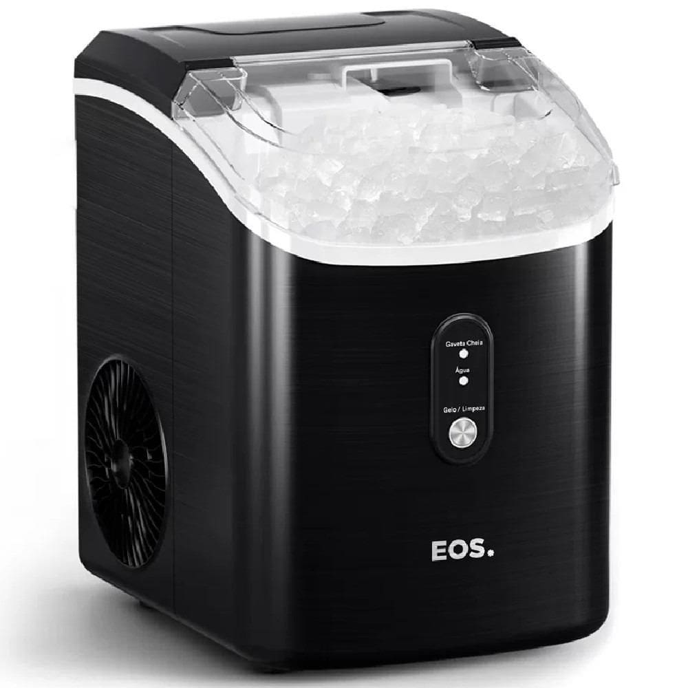 Maquina De Gelo 15 Kg Nugget Ice Titanium Preta - Emg05 Eos