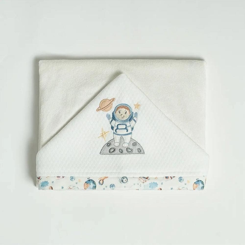 Toalha de Banho Hug Com Capuz Espacial Azul Nimbus