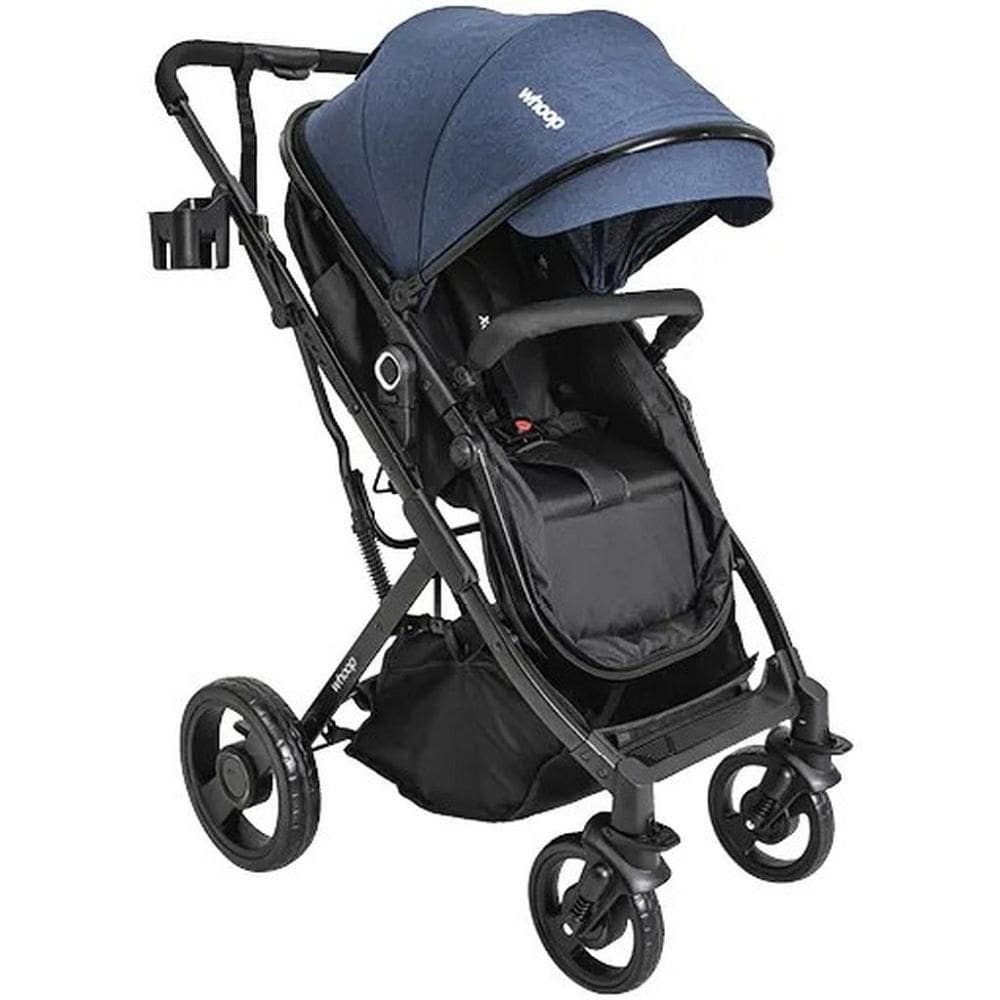 Carrinho de Bebê Kiddo Vox II Melange Azul Marinho