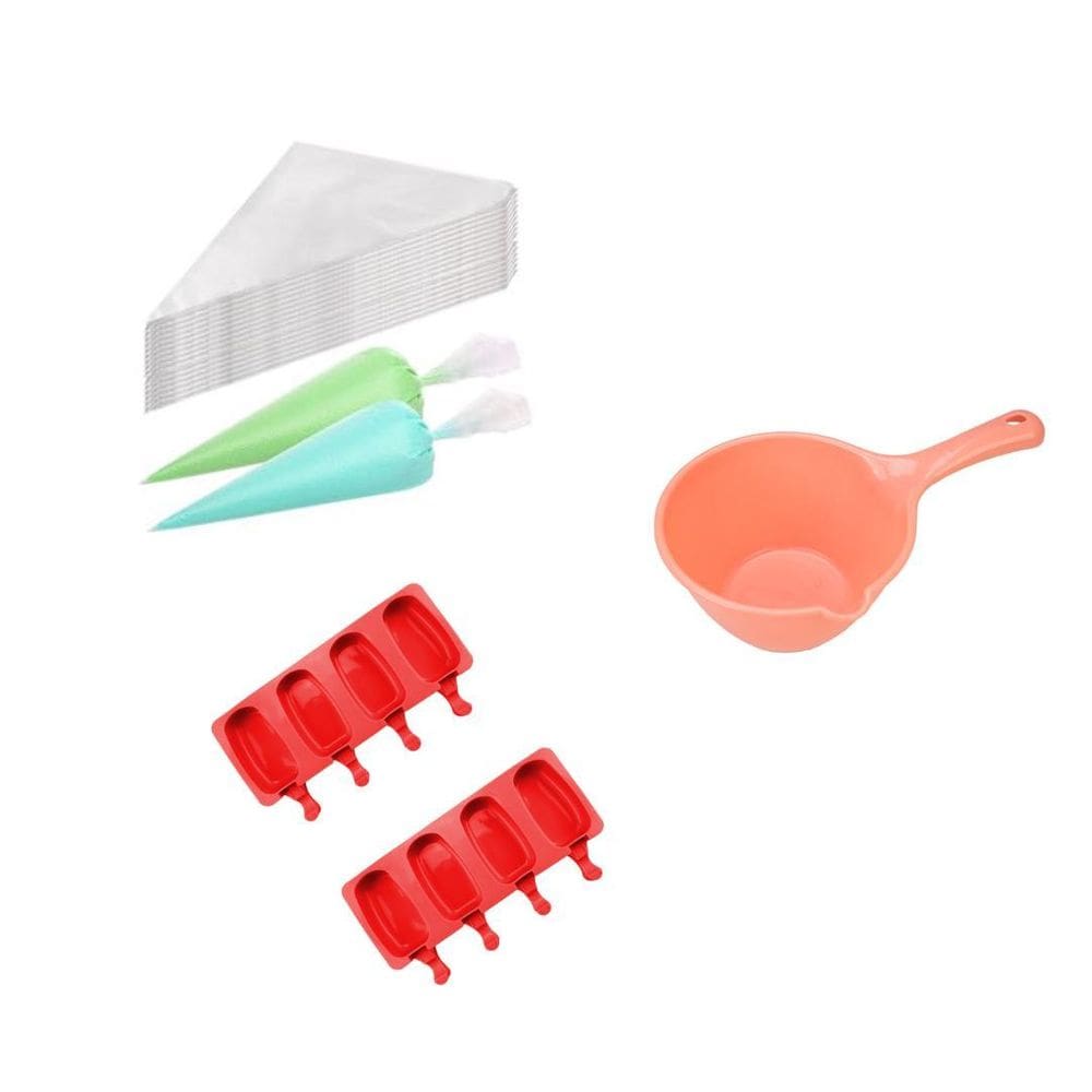 Kit 2 Forma Silicone Picolé Saco/Manga 50 Uni Panelinha