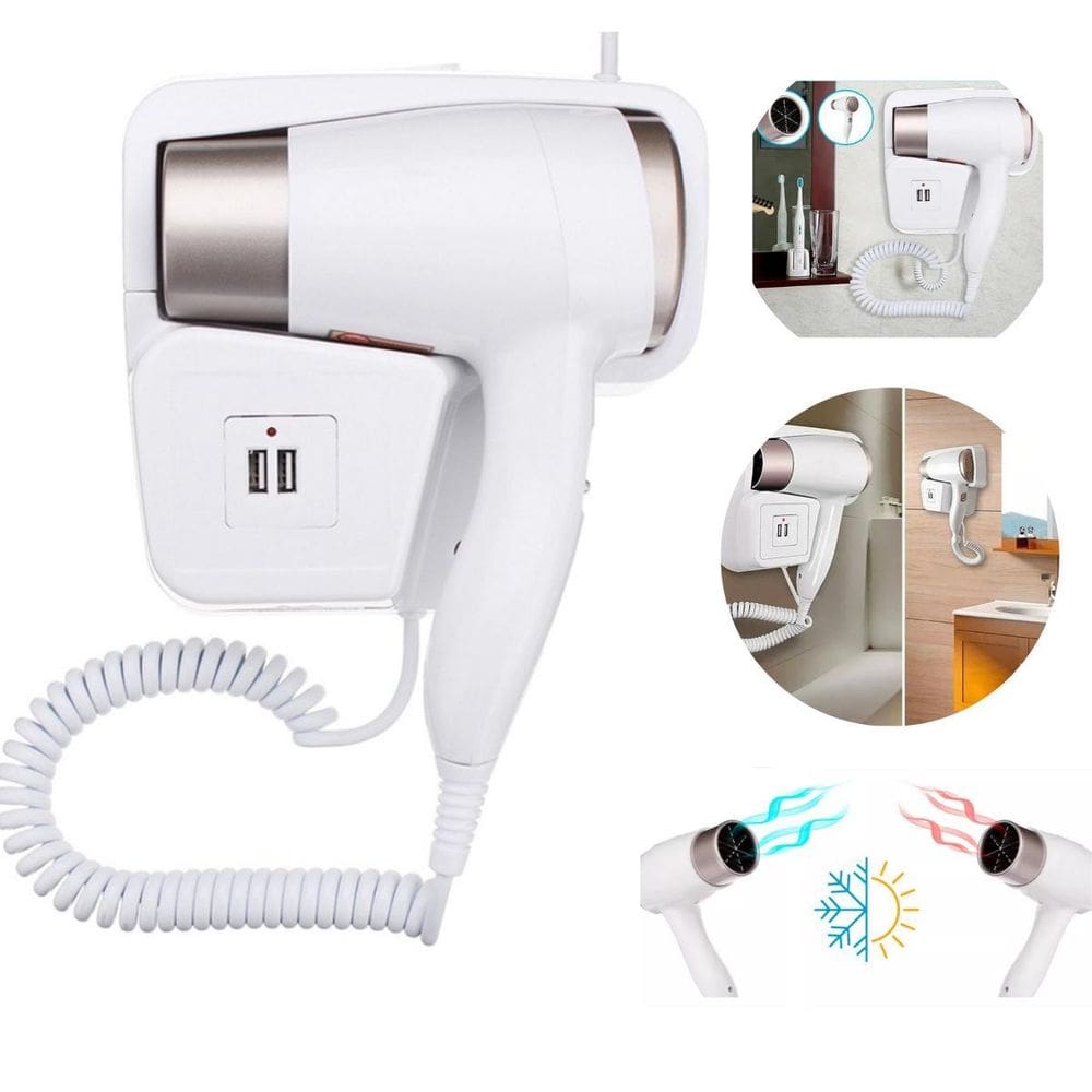 Secador Cabelo Para Parede Banheiro Hotel Doméstico 110V Pro