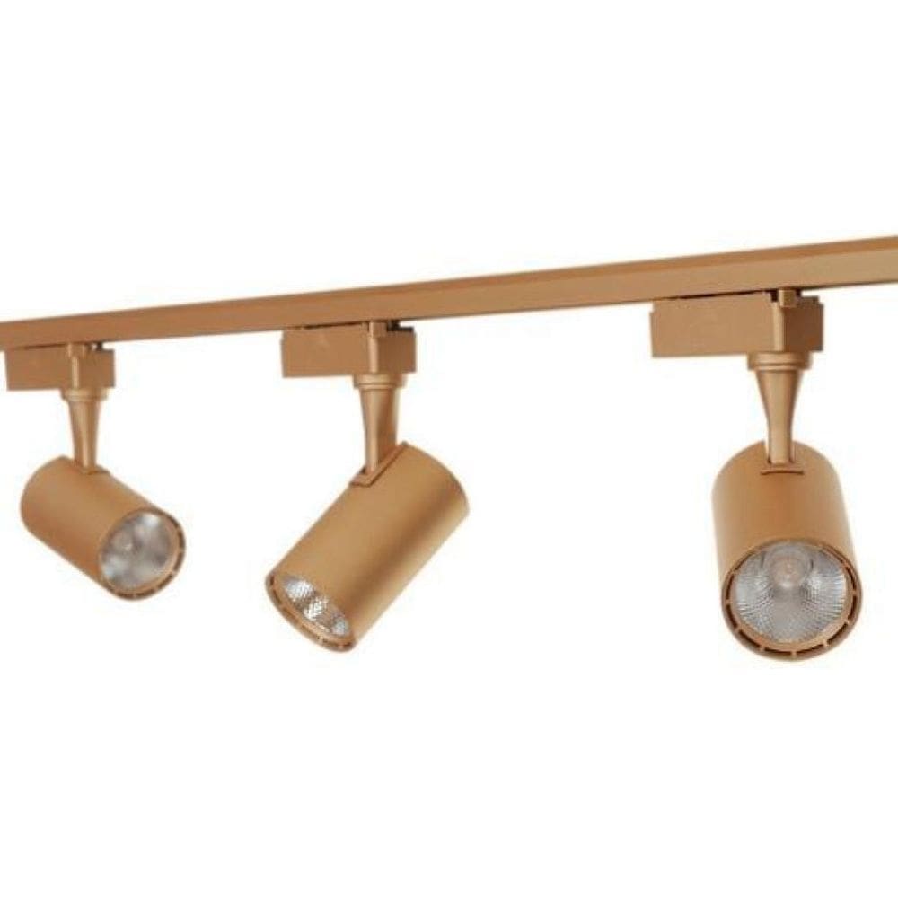Kit De Trilho Eletrificado 1Mt + 3 Spot Led 7W Luz Quente