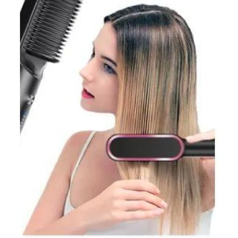 Pente Escova De Cabelo Modela Seca E Alisa 3 Em 1 Envio Já