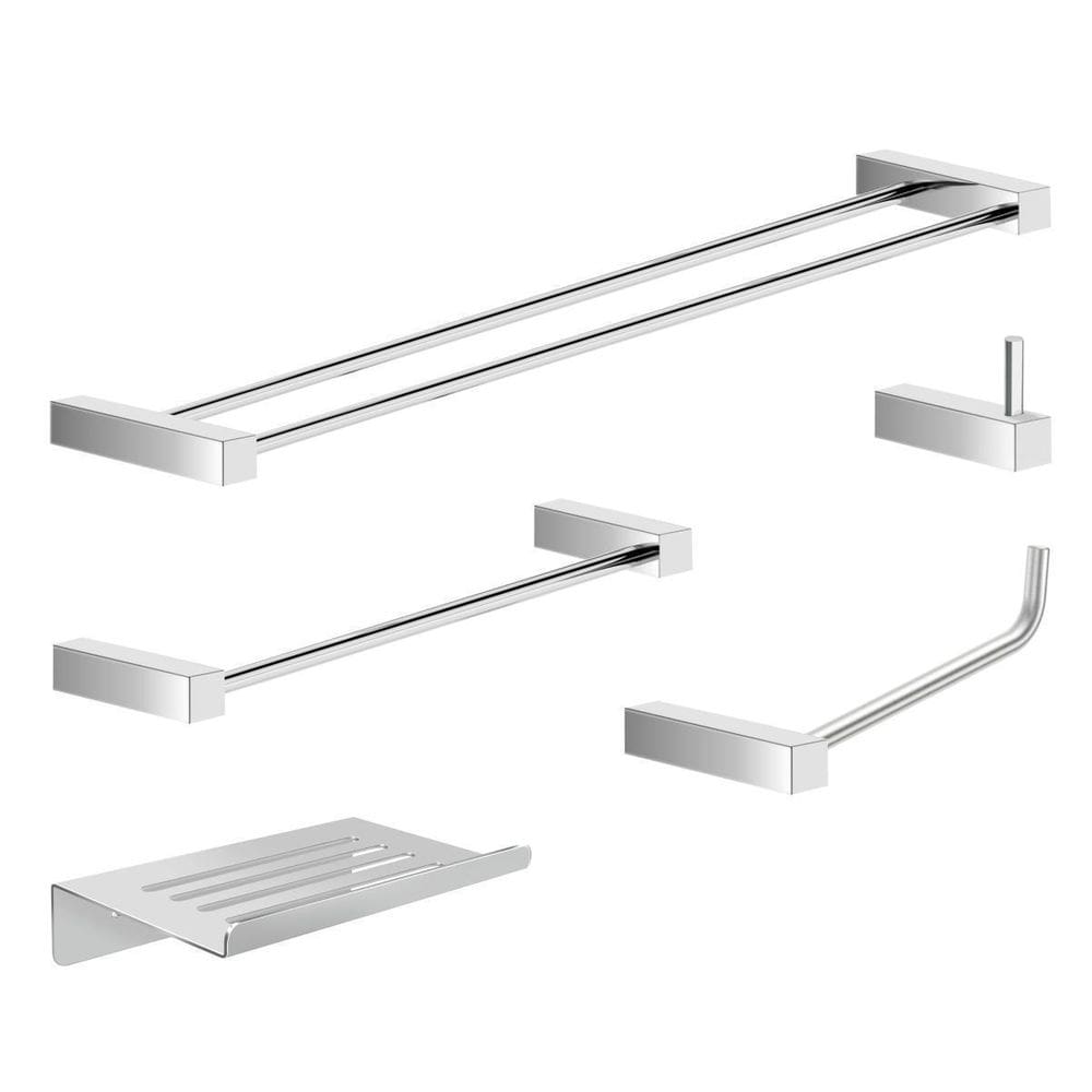 Kit Acessórios Para Banheiro 5 Peças Alto Brilho 2190Tr