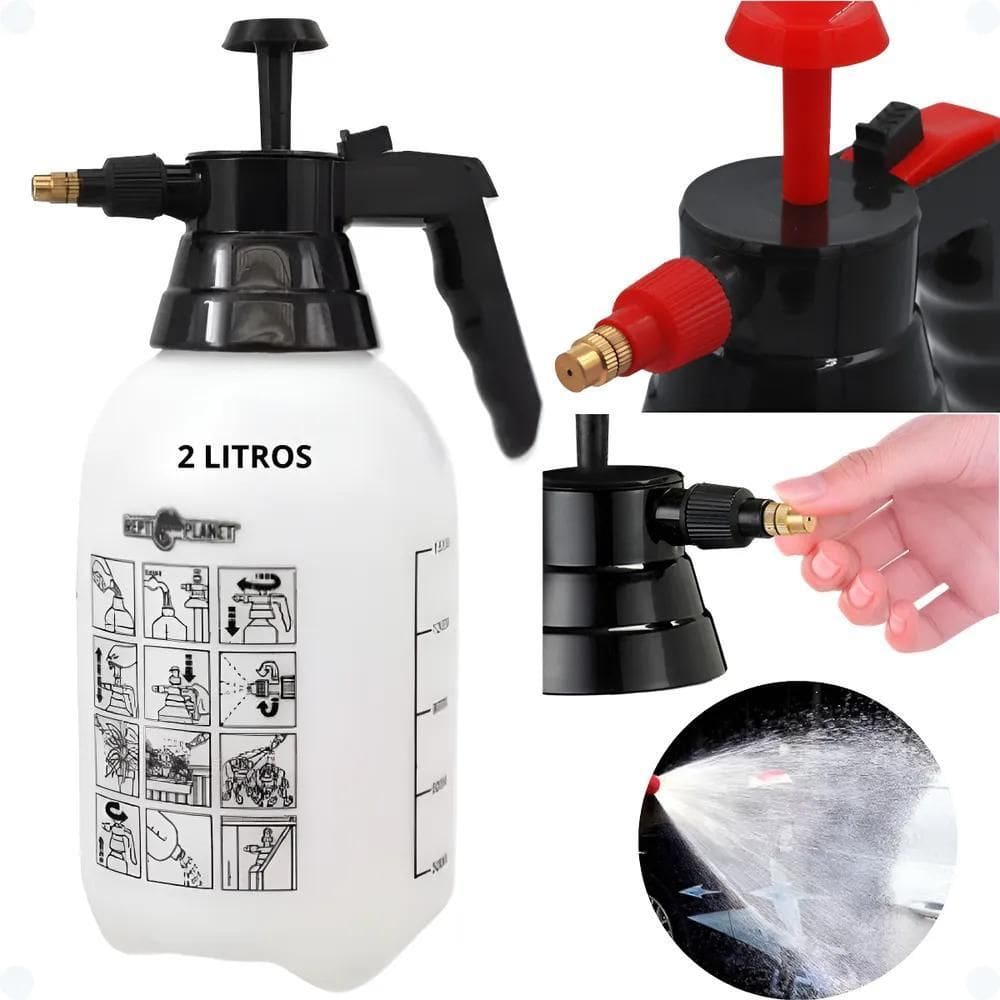 Pulverizador Portátil Manual 2 Litros Pressão Casa Insulfilm