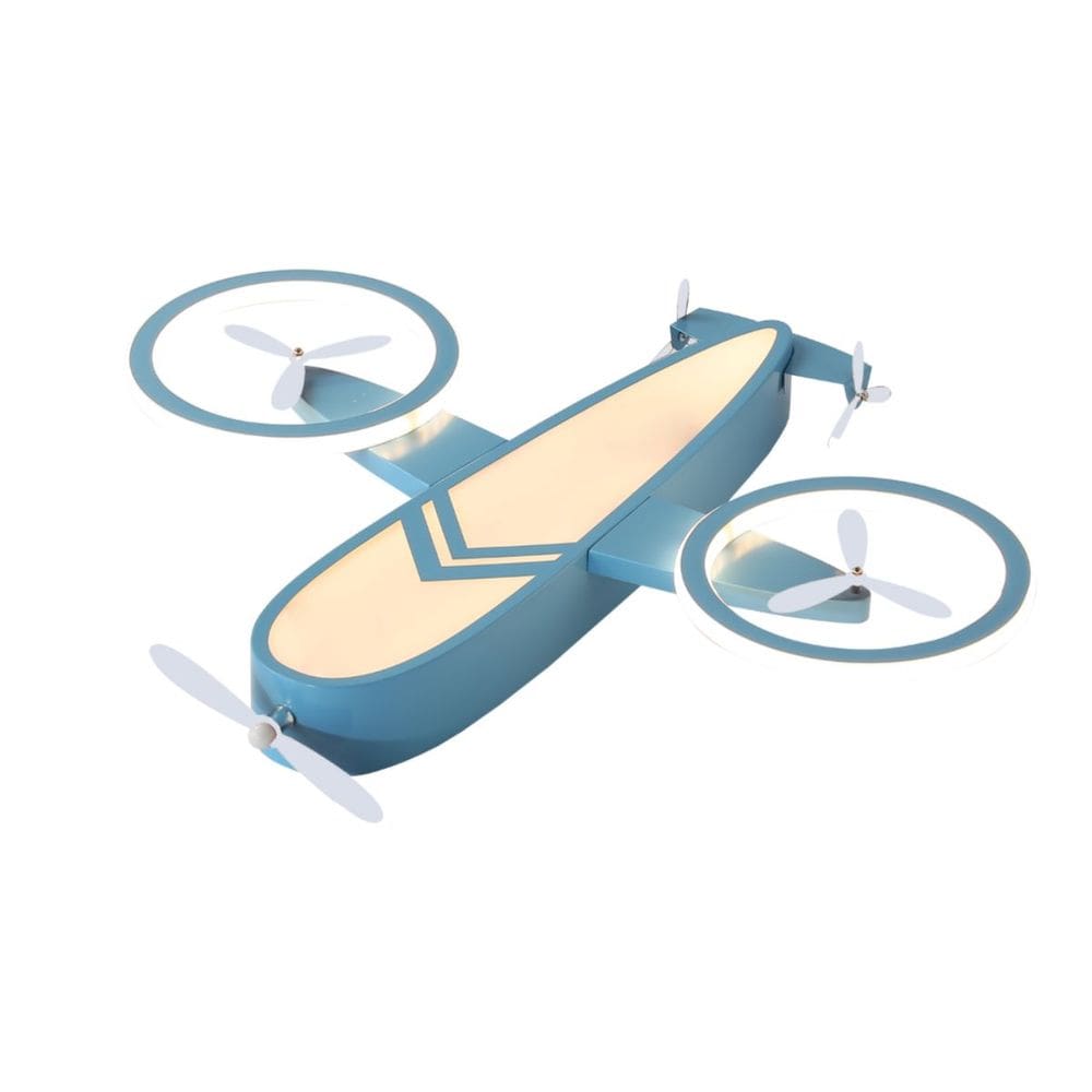 Plafon de Sobrepor Avião Azul 73cm Led 34W 3 em 1 Bivolt LA1007 Delis