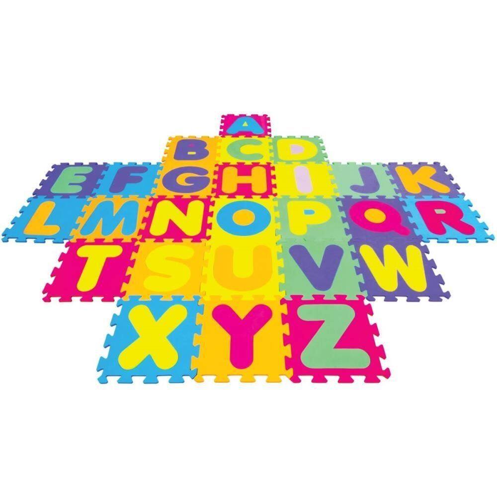 Tapete em EVA Alfabeto 28x28cm 5mm 26 Peças - Evamax