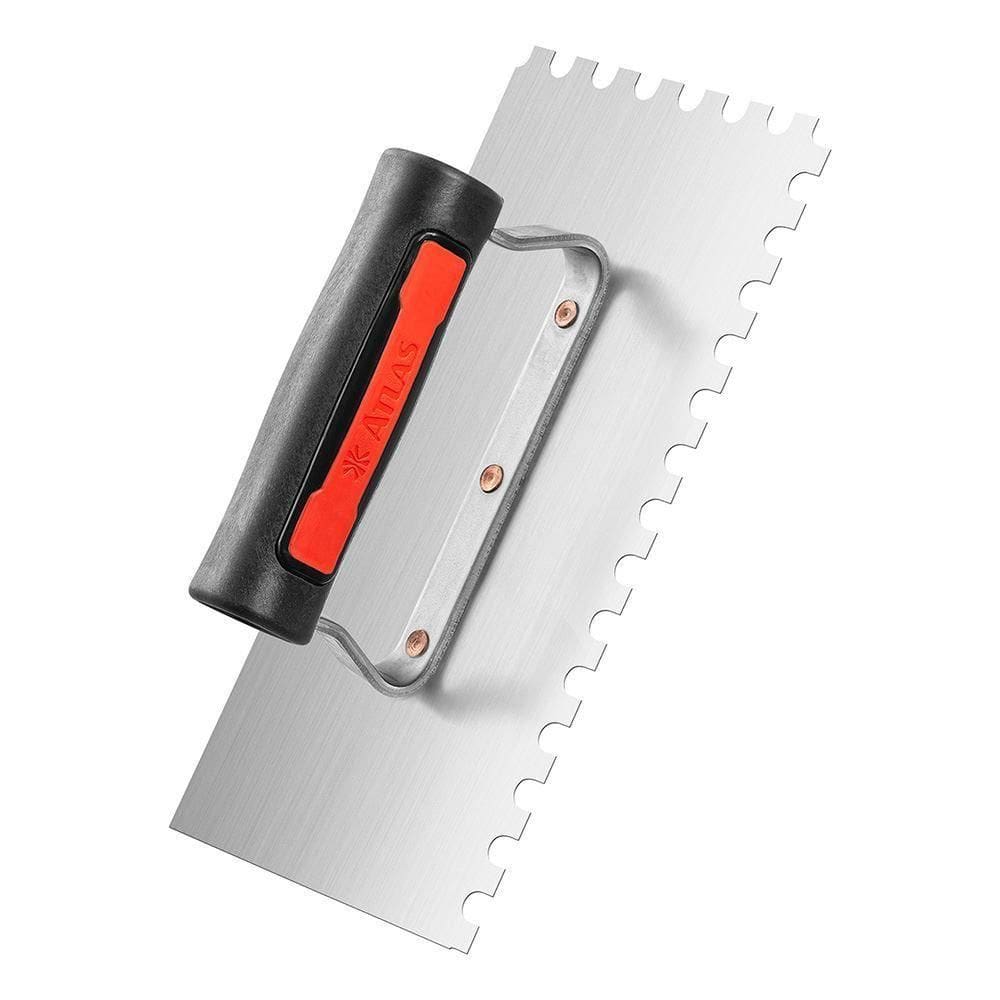 Desempenadeira De Aço Temperado Dentada Atlas 12x25cm - At145