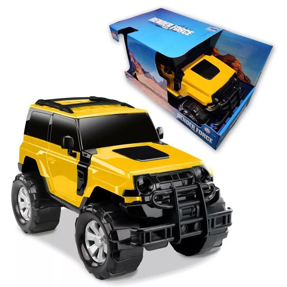 Carrinho Jeep 4x4 Caminhonete Render Force Jipe Cores Amarelo
