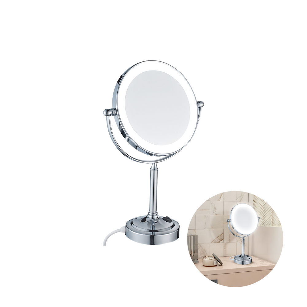 Espelho de Bancada Redondo C/ Luz E6670 L8 Italy Line