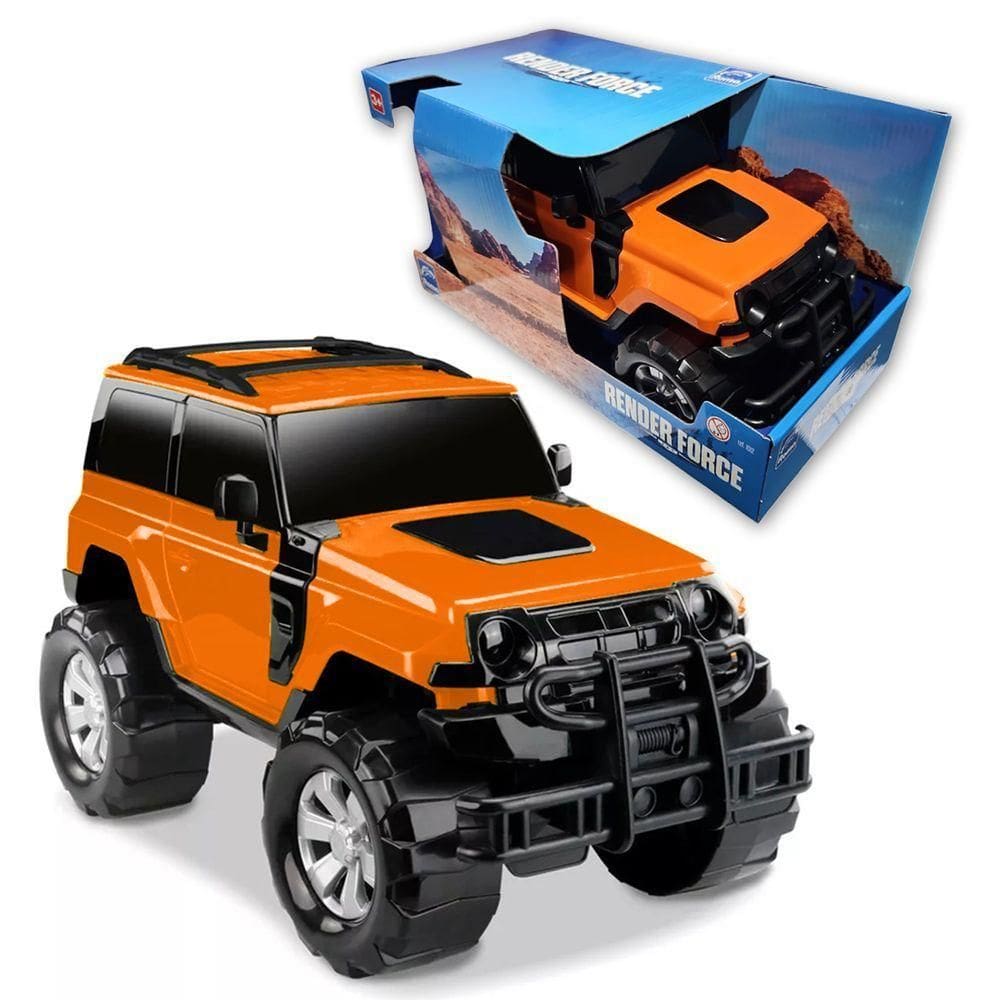 Carrinho Jeep 4x4 Caminhonete Render Force Jipe Cores Laranja