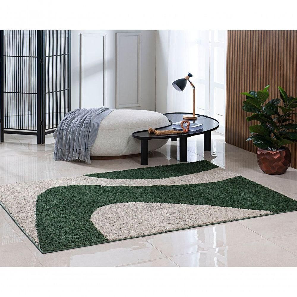 Tapete Sala Toque Macio 2,00x2,50 Linha Design Antid. Verde Des 17