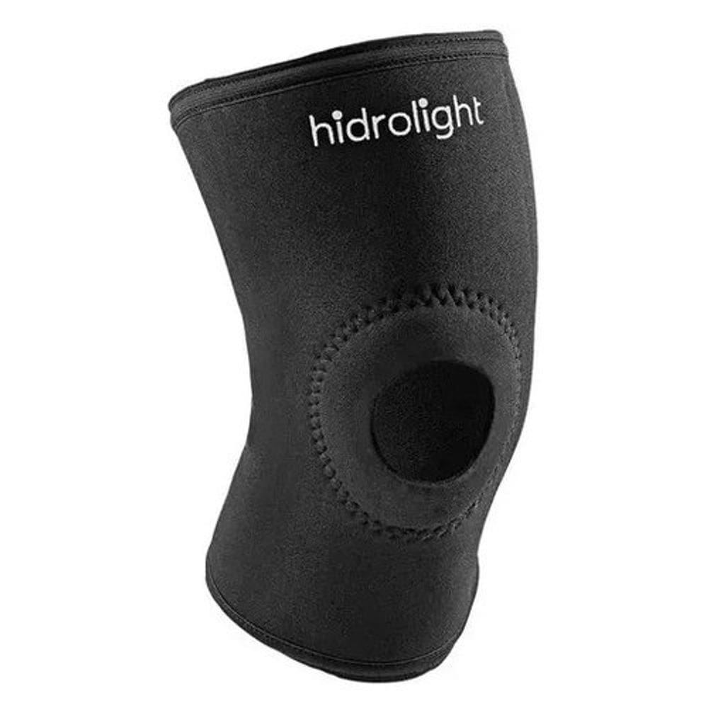 Joelheira Elastica Compresão Ortopedica Longa Reforço Patelar Neoprene e Orificio Hidrolight