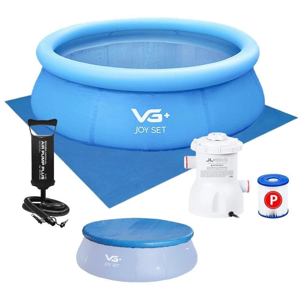 Piscina Inflável Joy Set 4760 L Circular 300 Cm Com Capa Filtro Bomba Forro Vg Plus 220v