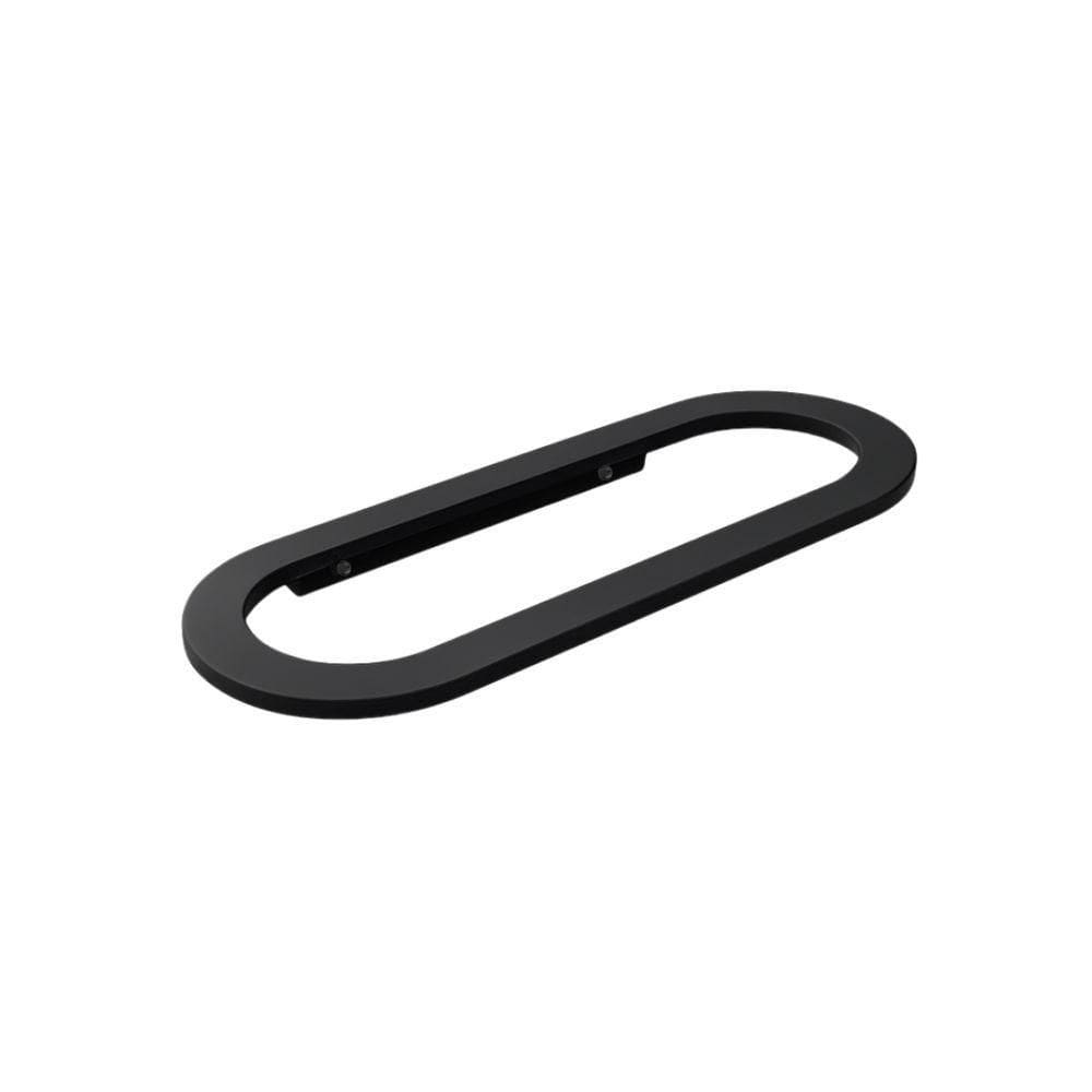 Porta Toalha Toalheiro Para Banheiro Preto Fosco Agata 35cm