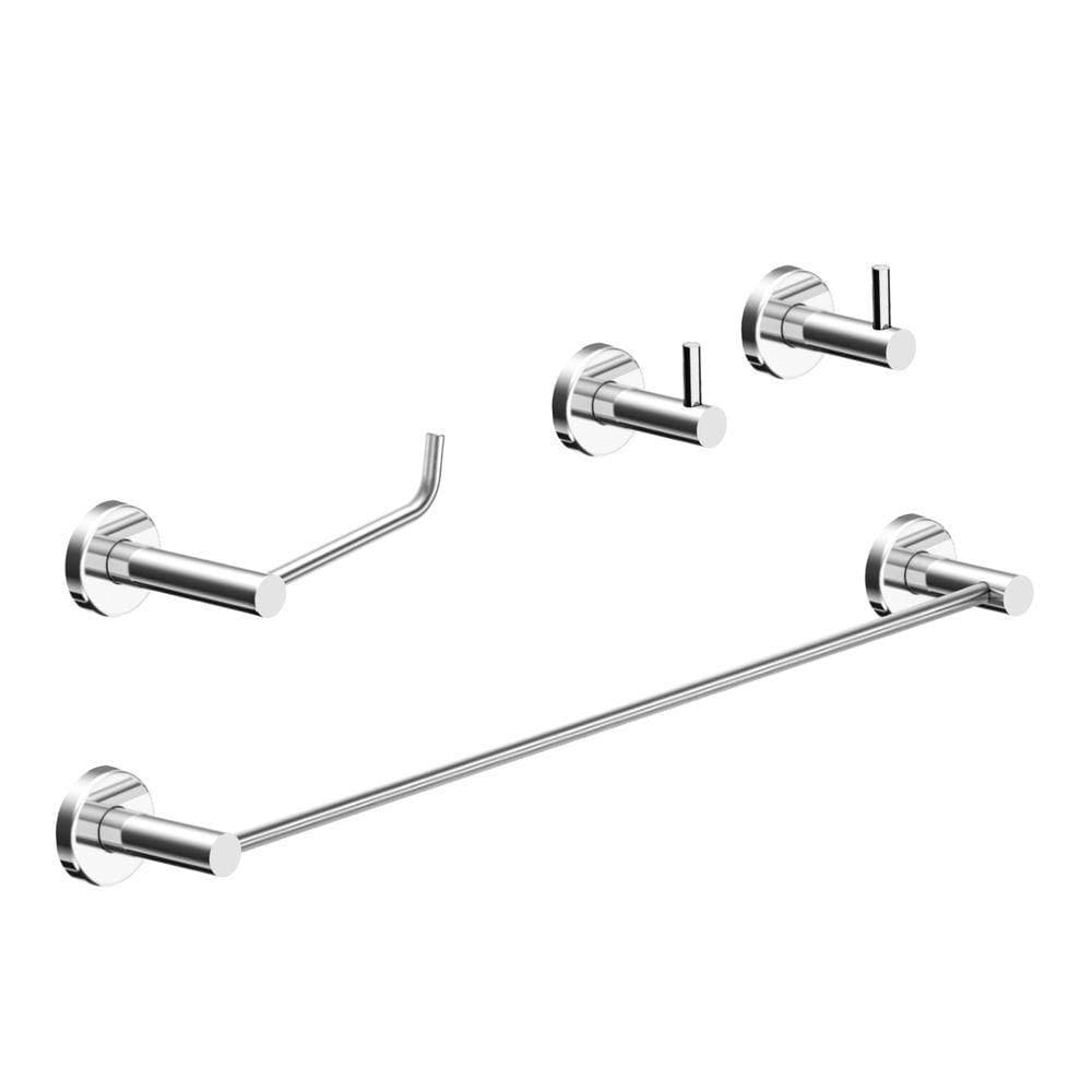 Kit De Acessórios Para Banheiro Alto Brilho 4 Peças Grego Metal 2050at