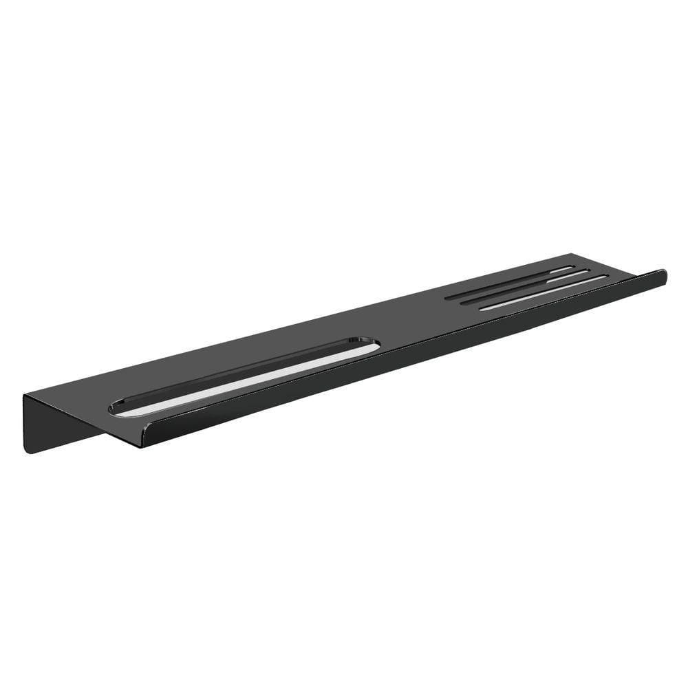 Prateleira Suporte Para Banheiro Preto Fosco Grega Aço Inox 70cm