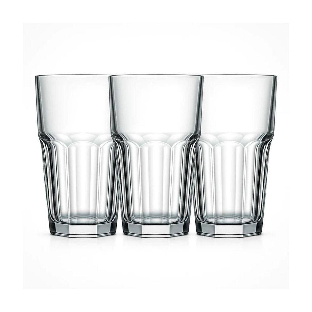 Kit Copos De Vidro Resistente 350ml Transparente Vitaminas Caipirinha