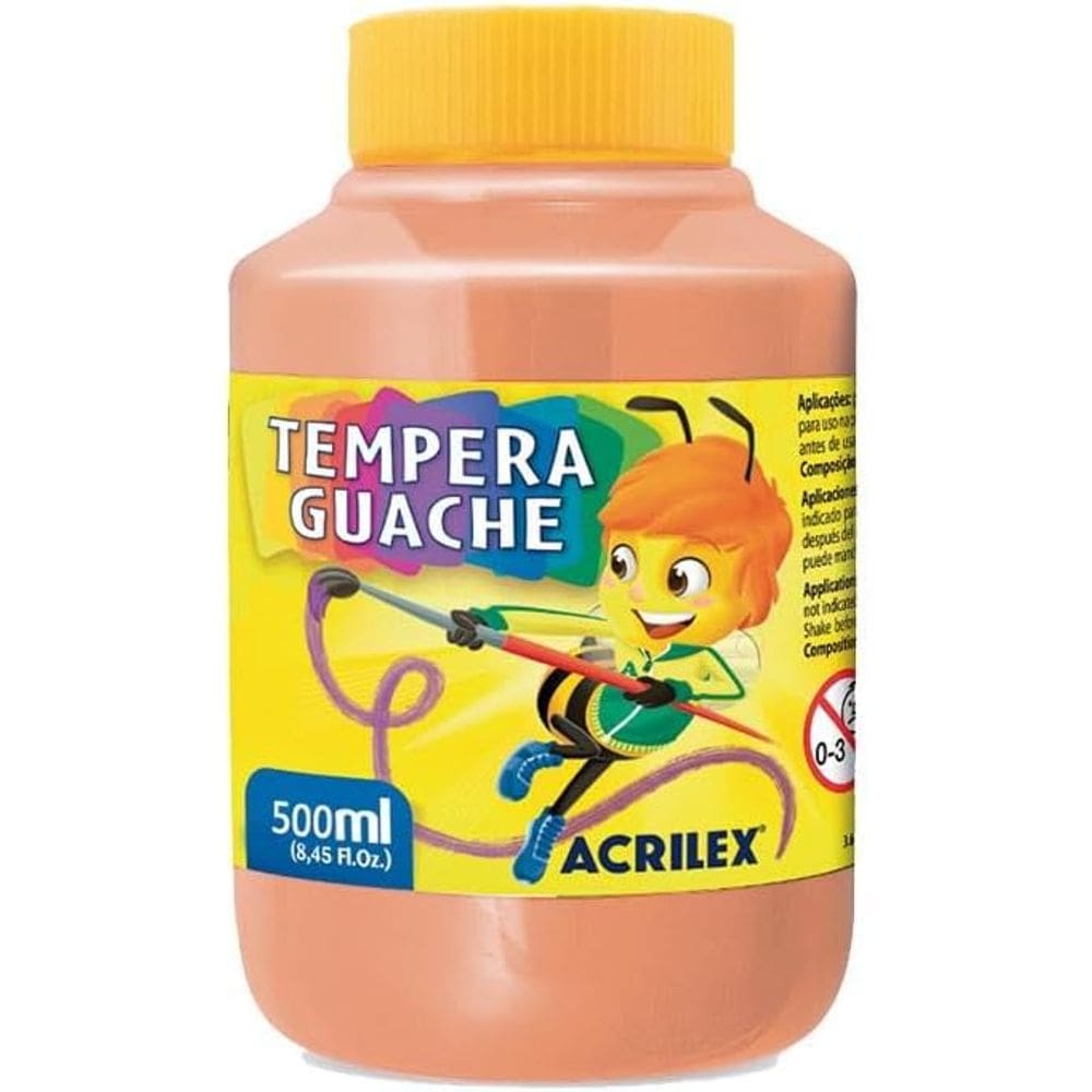 Tempera Guache Amarelo Pêssego 500 ML - Acrilex