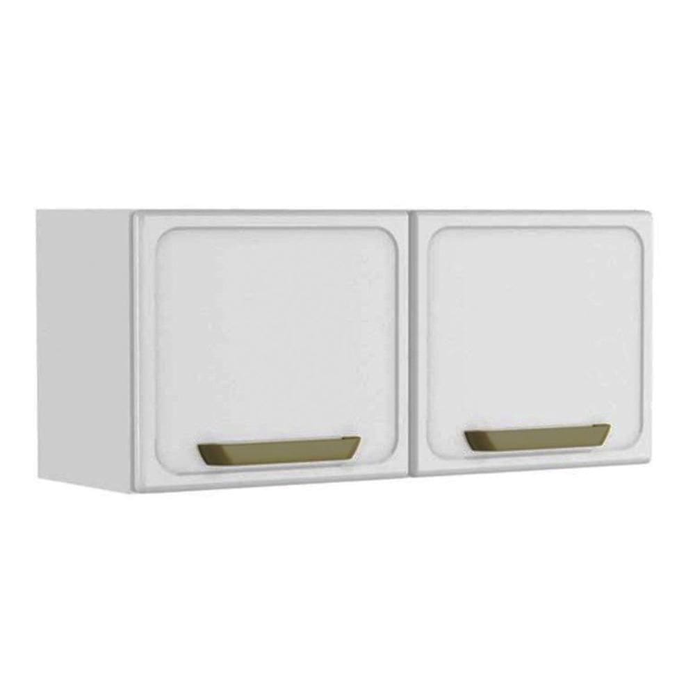 Armário Aéreo Cozinha Modulado Bella C- 2 Portas 80cm Branco - Bertolini