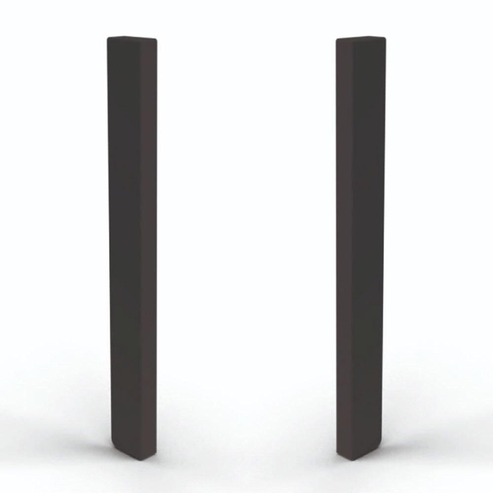 Terminal para Rodapé Plasbil Nobre PVC 1142.8 Preto, 15 x 151 mm