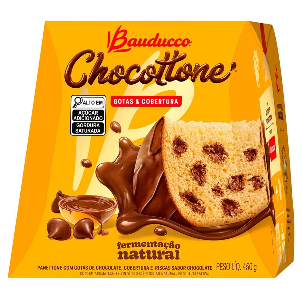 Chocottone Bauducco Gotas & Cobertura 450g