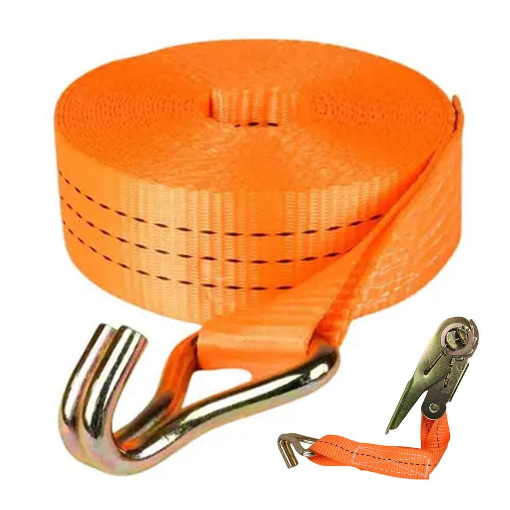 Cinta de Elevaçao 6 Metros com Catraca Carga Gancho Amarraçao Transporte Construçao Obra Armazenamento Mudança Resistente