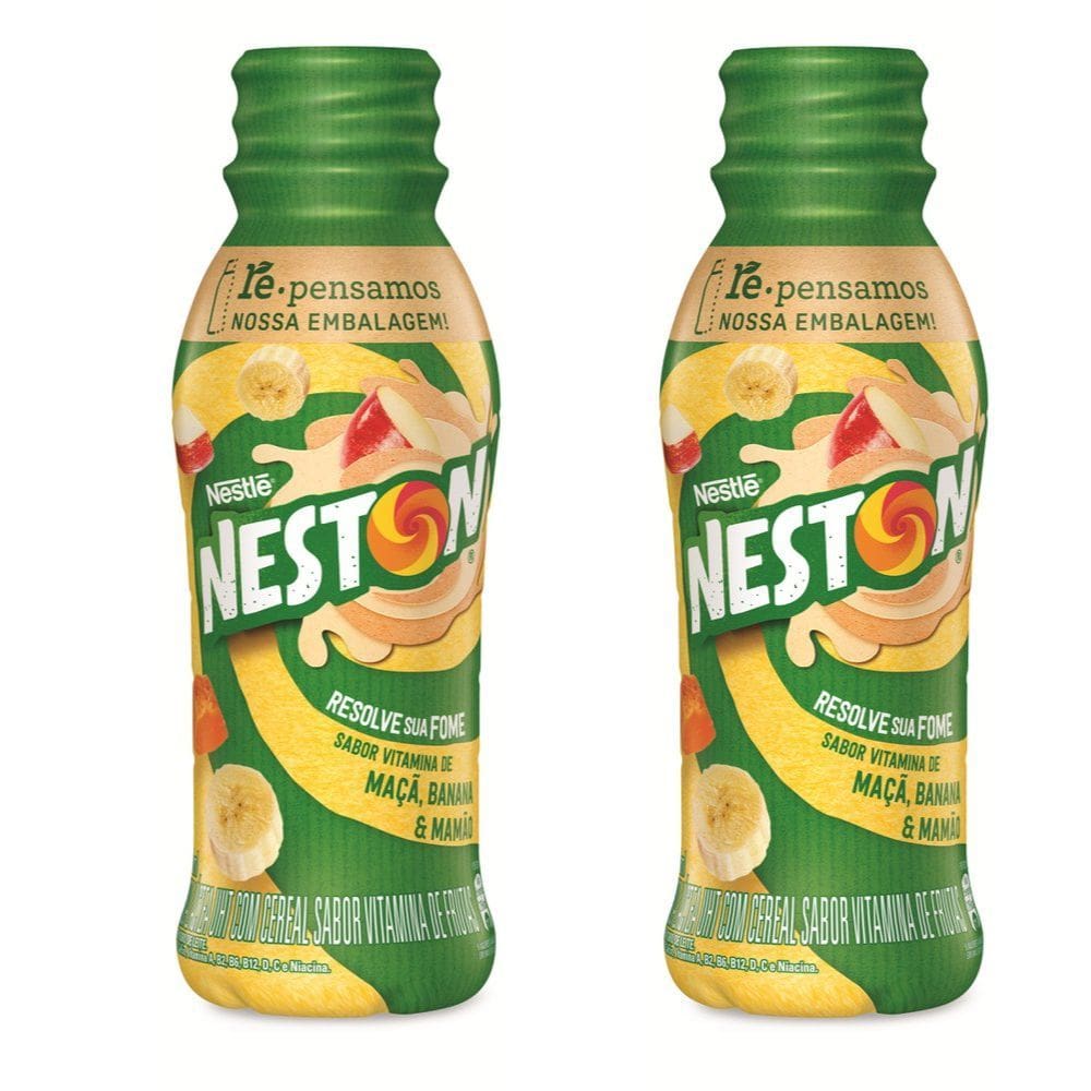 Kit 2 Bebida Láctea Nestle Neston Maçã, Banana e Mamão 280ml