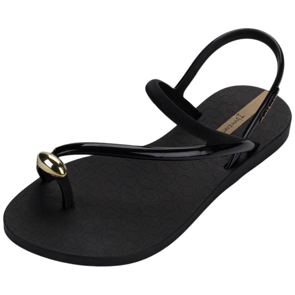 Sandália Feminina Rasteira Pedraria Chic Glam Ring Ipanema