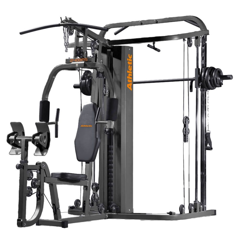 Estação de Musculação Funcional Trainer Athletic 2400MS Com Smith Machine (agachamento guiado)