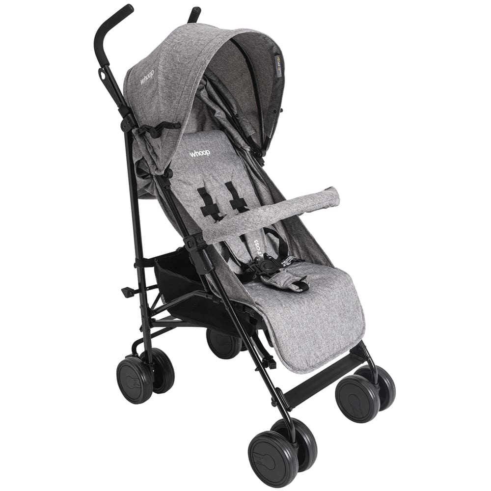 Carrinho de Bebe para Passeio Kiddo Cross Melange Cinza