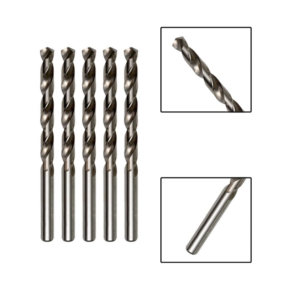 Kit 5 Brocas Paralelas De Aço Rápido HSS 7/16”