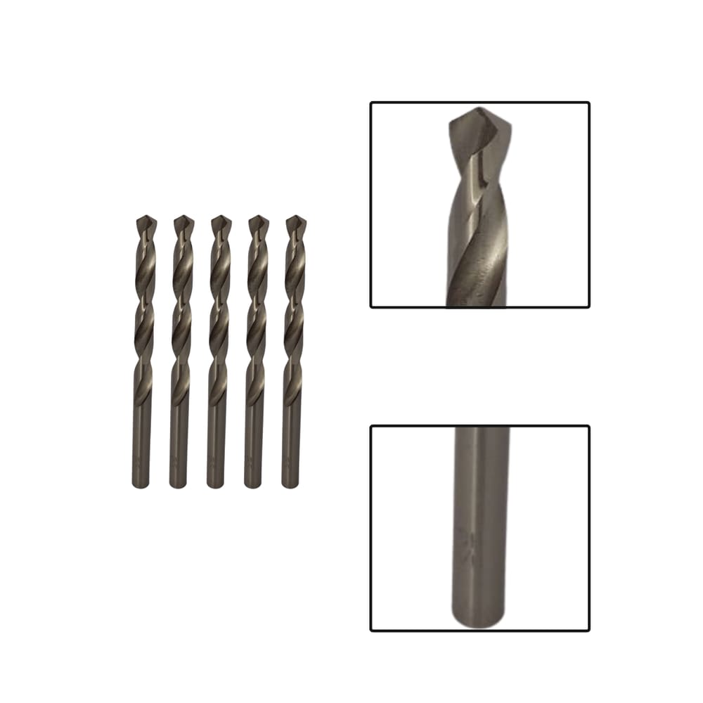 Kit 5 Brocas Paralelas Aço Rápido HSS 11/32”